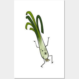 funny Leeks dancing Posters and Art